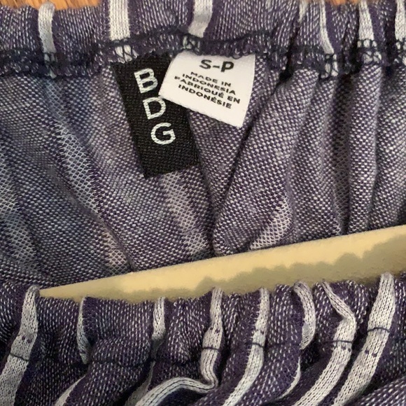 BDG high neck blue & white striped top - Picture 3 of 3